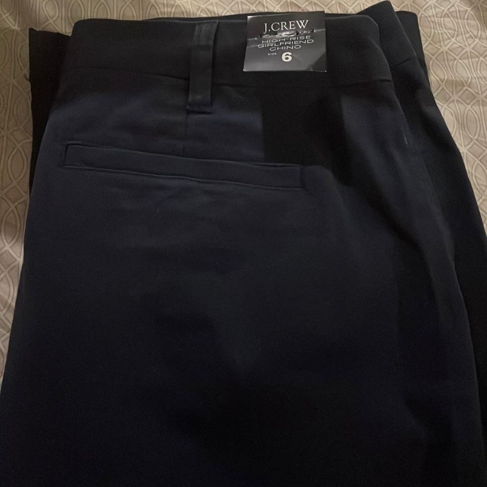 J Crew high rise girlfriend chino - Navy